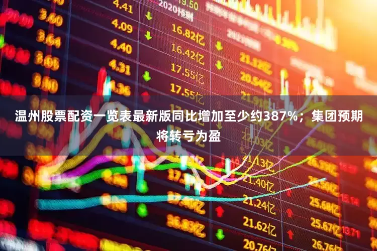 温州股票配资一览表最新版同比增加至少约387%；集团预期将转亏为盈
